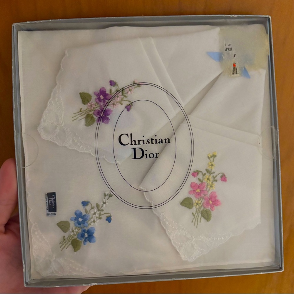 Christian Dior Vintage Handkerchief Set